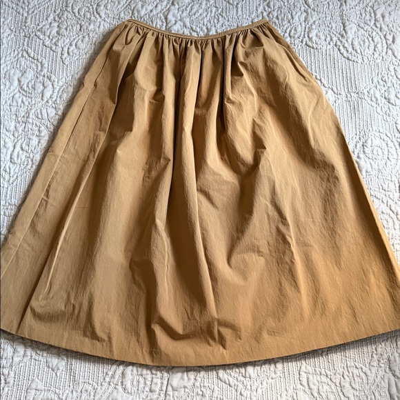 NWT ZARA ZW Collection Cape Midi Skirt Size XL Beige, khaki, taupe - Picture 9 of 13